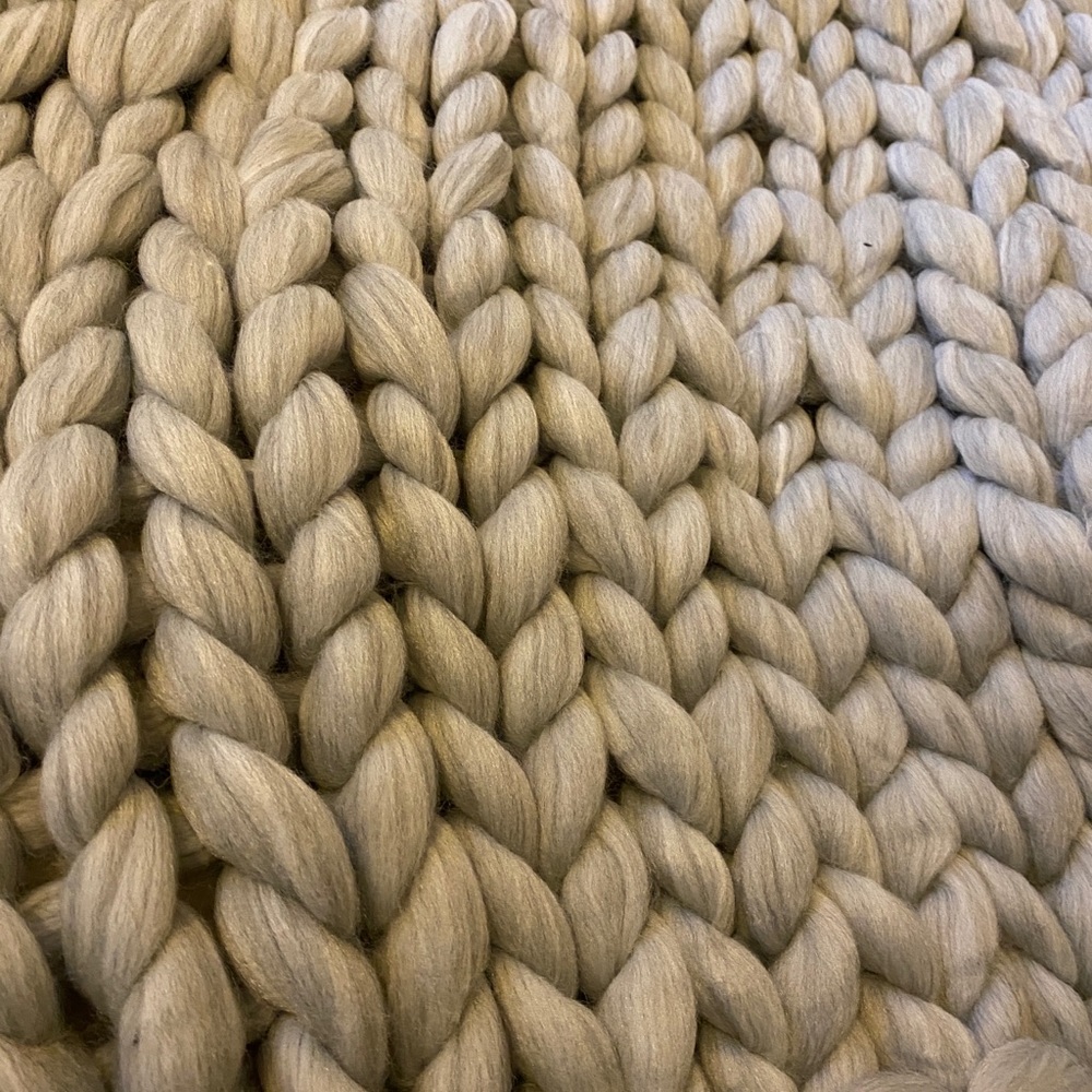Hand Knit Chunky Knit Blanket